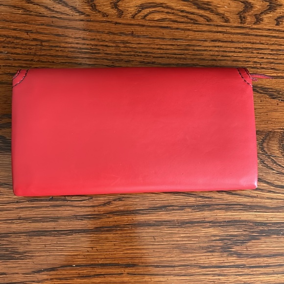 Shinola red leather wallet / clutch - Picture 3 of 6